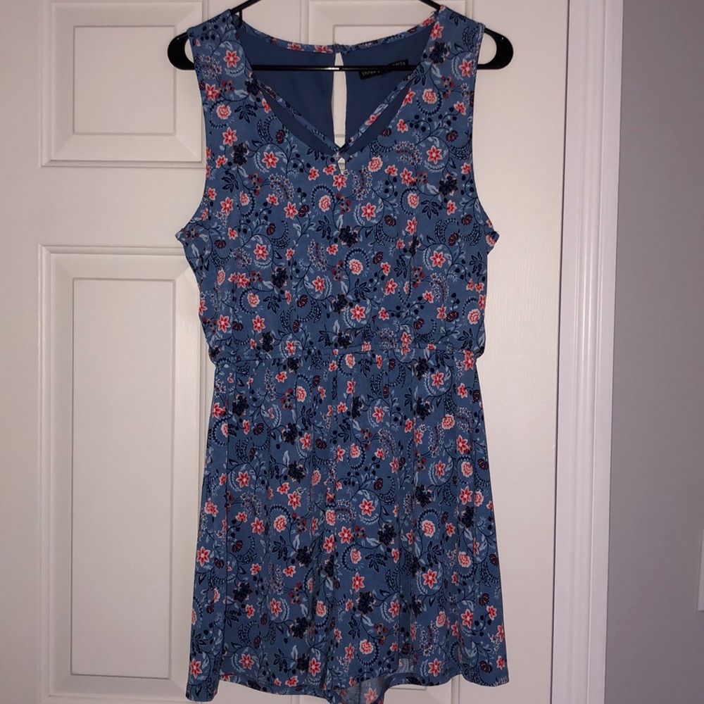 blue flower dress!! worn once!